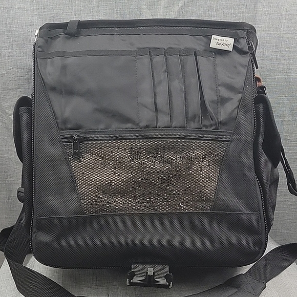 LL Bean Bob Krist VTG Large Padded Camera Bag Backpack Shoulder Canvas Leather - Picture 11 of 14